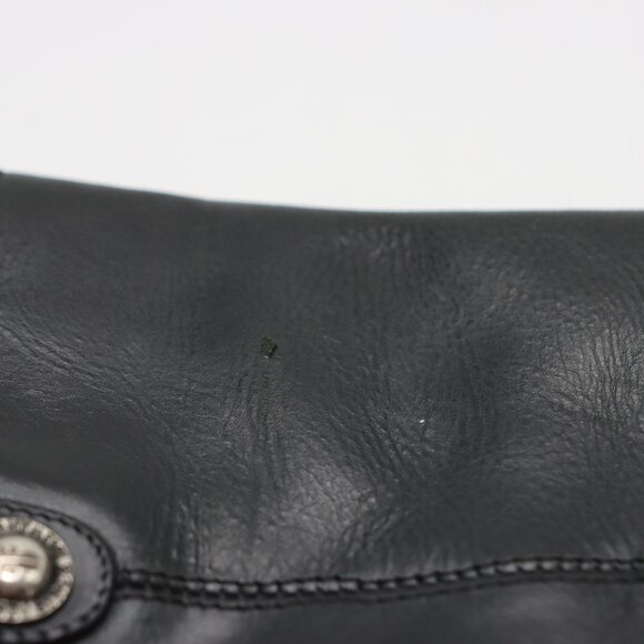 Frye 6-1/2" Genuine Black Leather Knee High Riding Boots with Low Heel - Picture 11 of 11